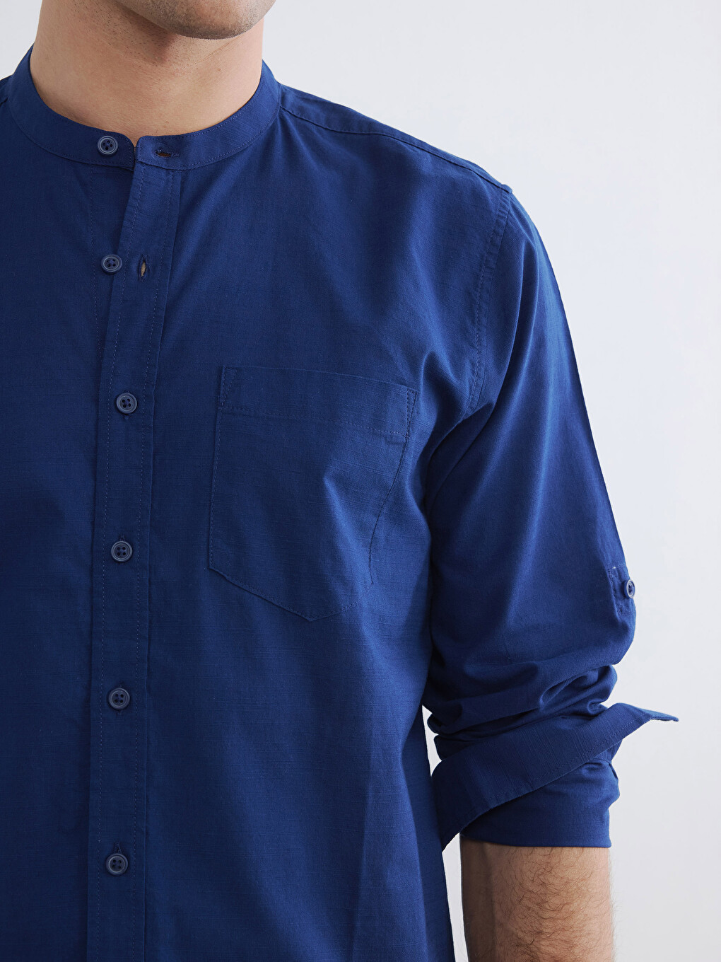 Regular Fit Poplin Men's Shirt-2