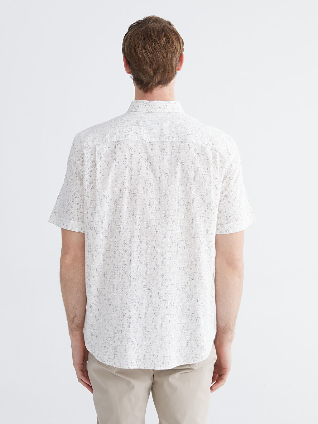 Men's Regular Fit Patterned Poplin Shirt-4