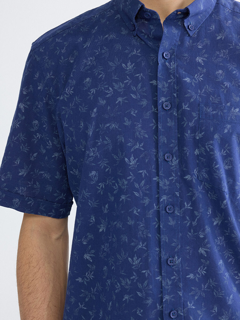 Чоловіча сорочка з попліну стандартного крою з візерунком-2