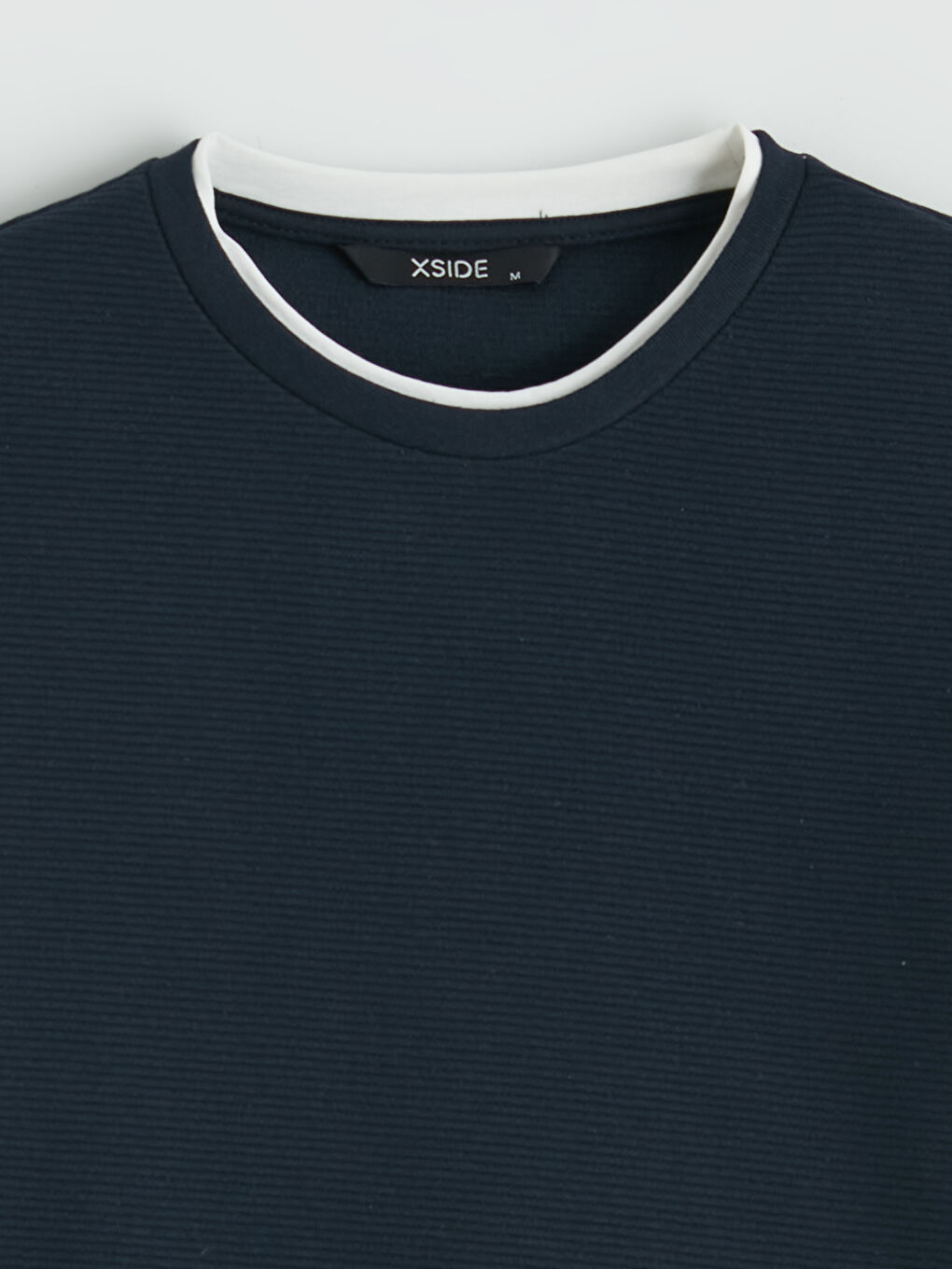 Lacivert Bisiklet Yaka Erkek Sweatshirt-1