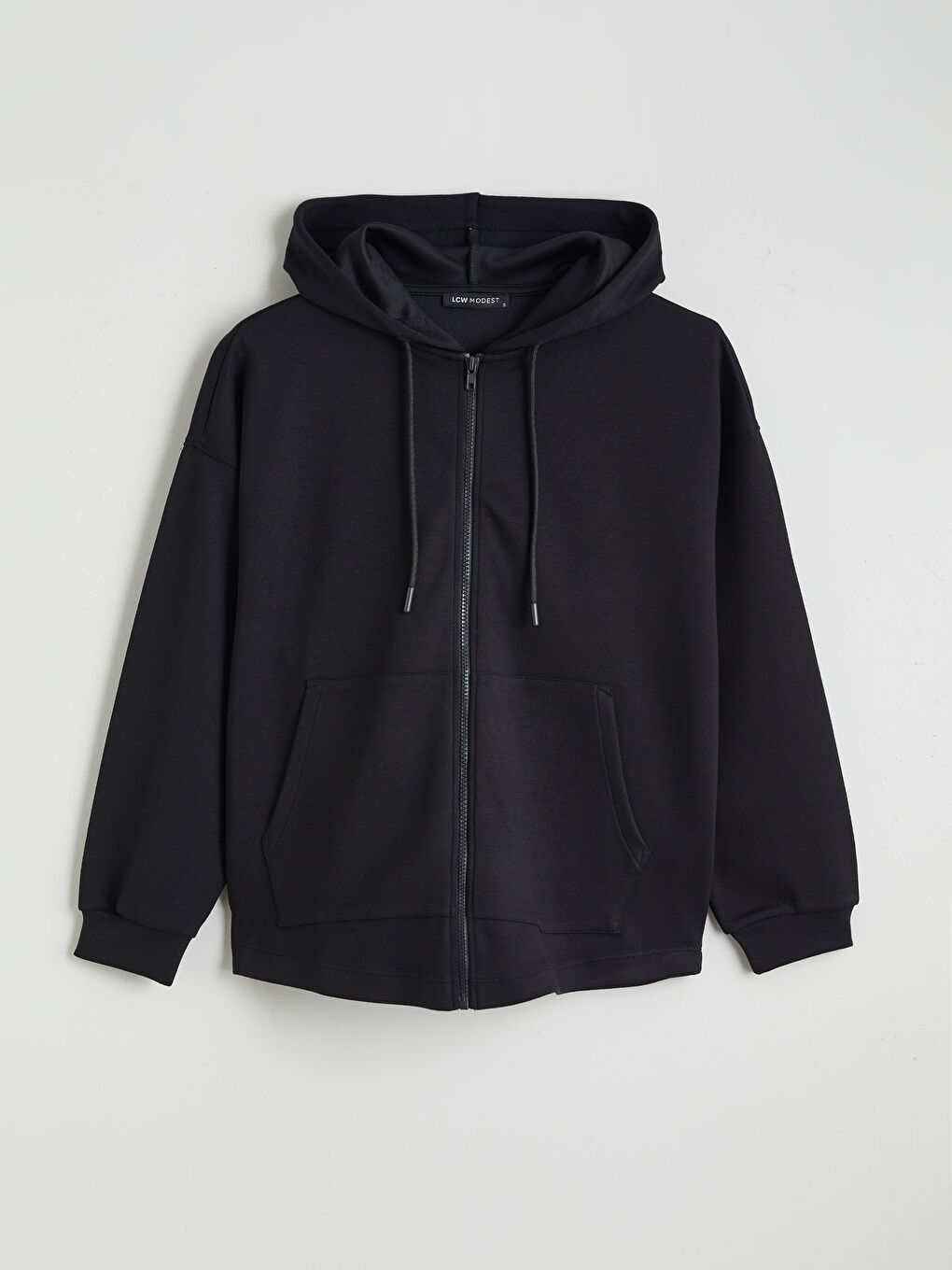 ქალის ფართო ზომის ზიპიანი ჰუდი-4