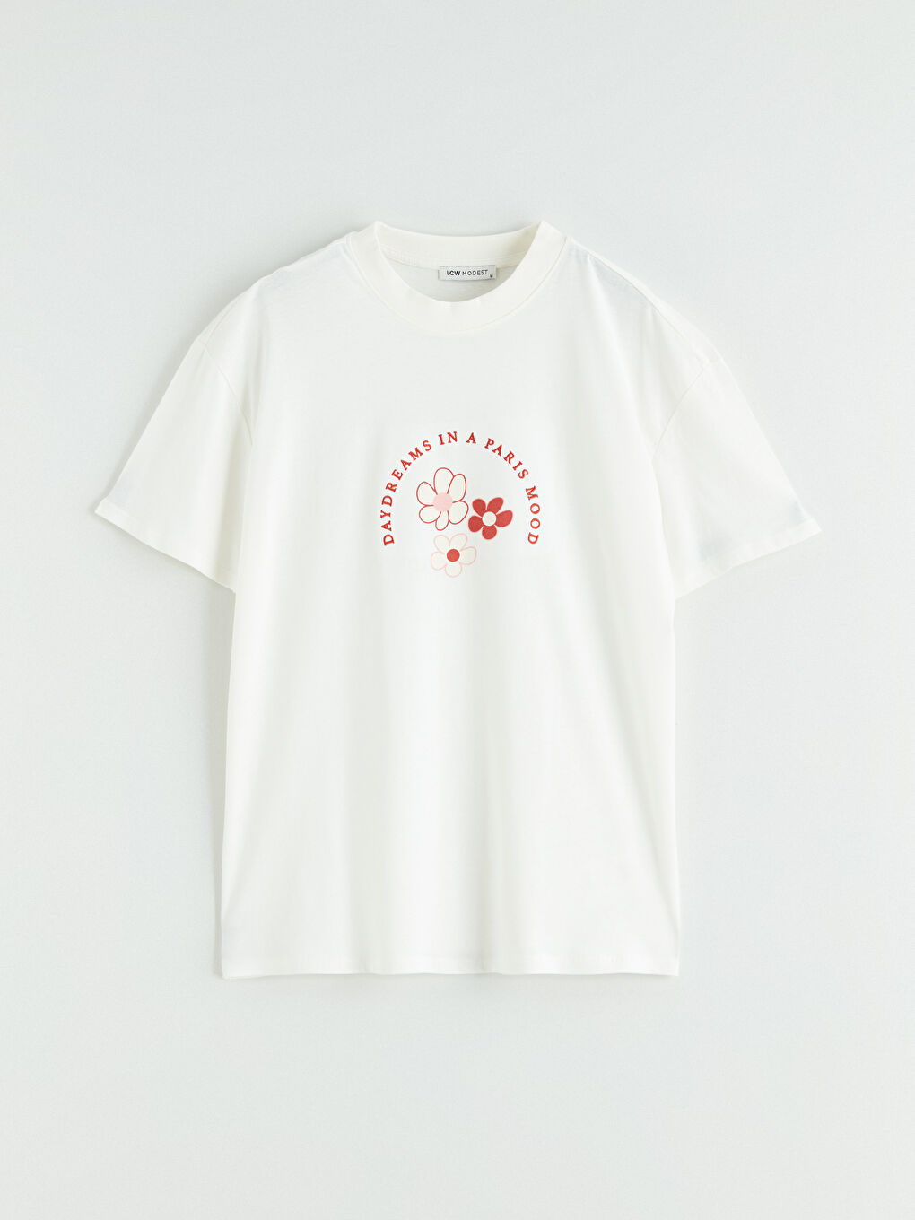 Crew Neck Printed Women's T-Shirt-4