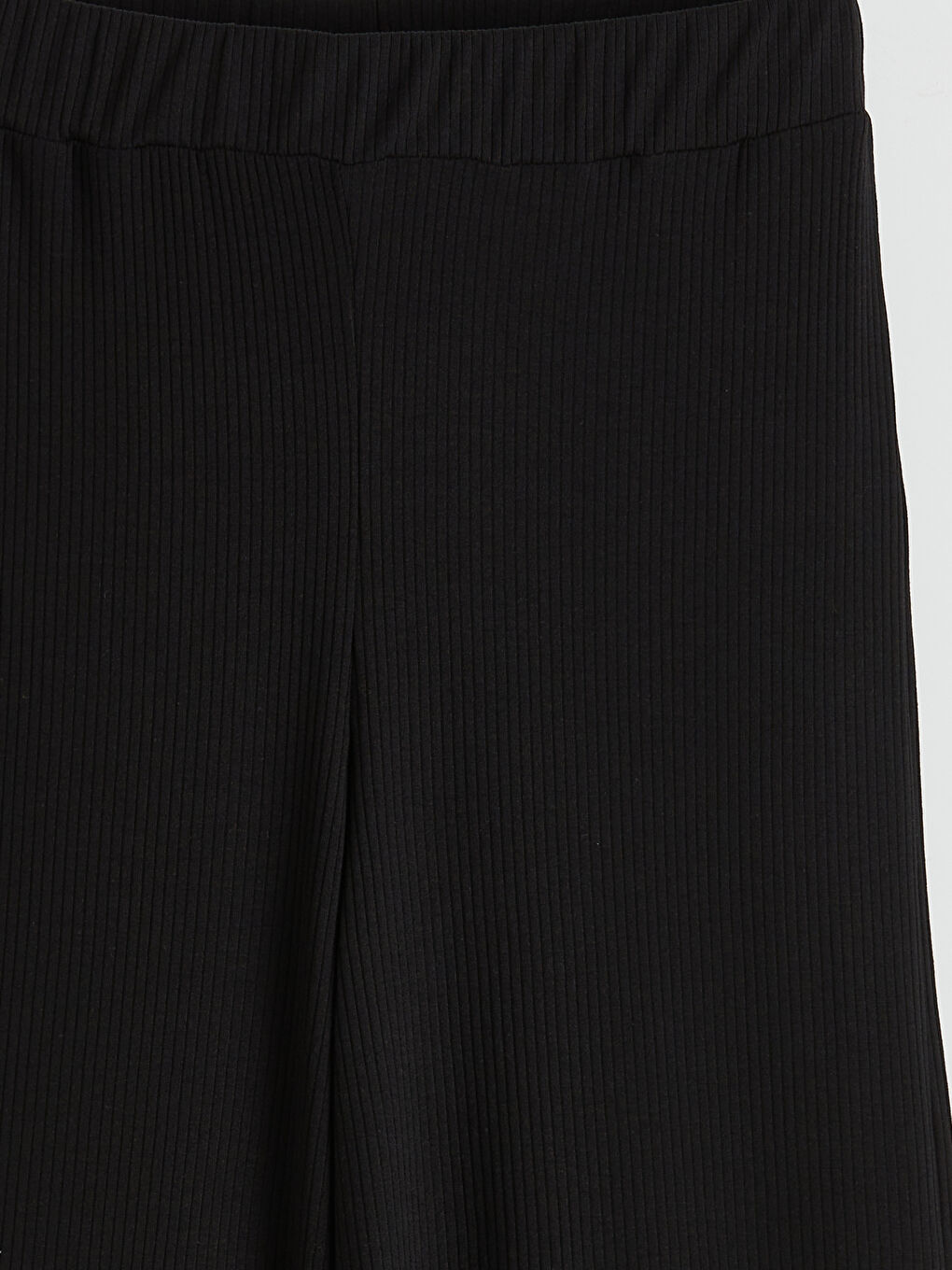 Textured Women's Trousers with Elastic Waistband-5