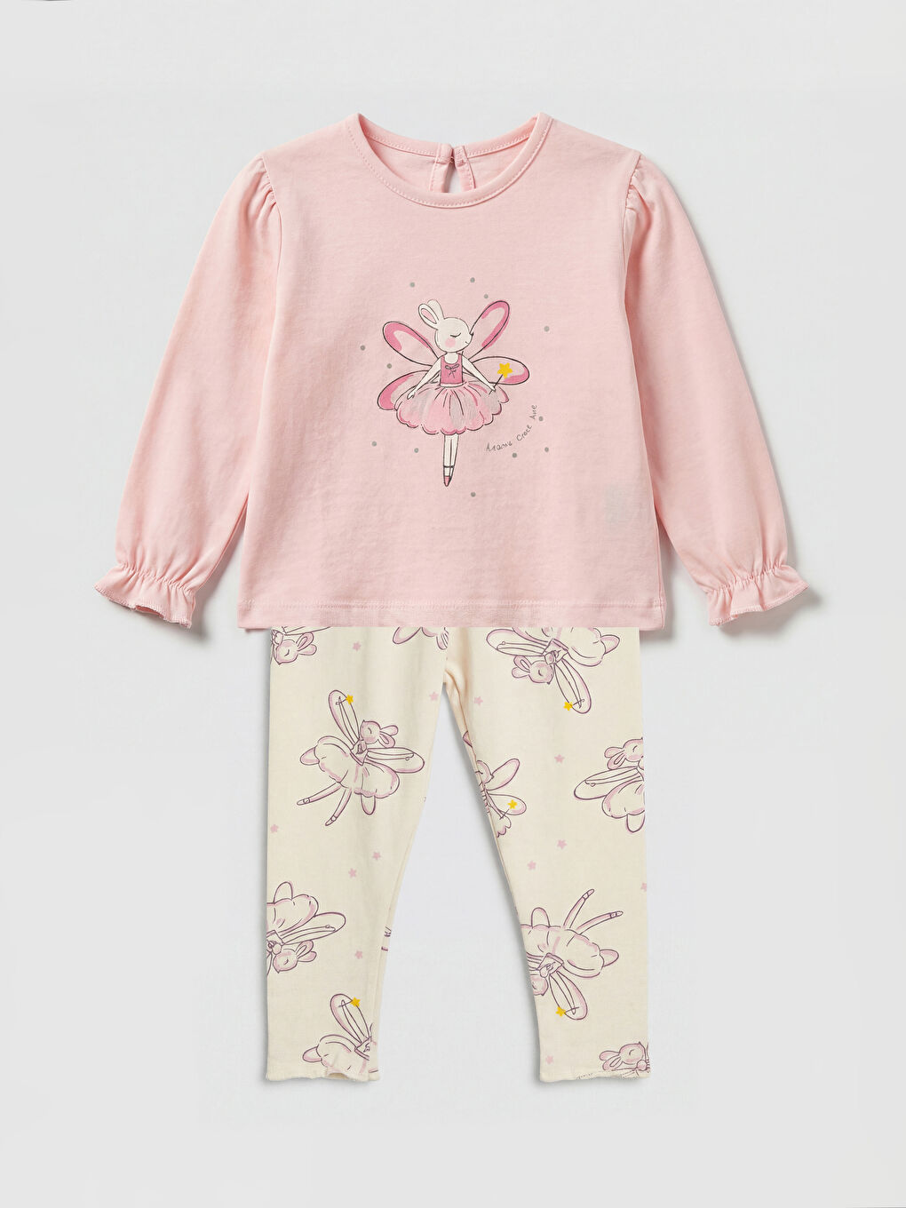 Printed Baby Girls' T-Shirt and Leggings