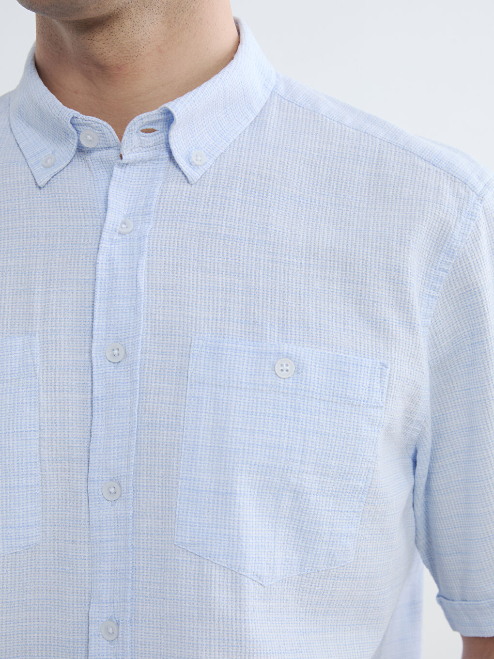 Mavi Regular Fit Kısa Kollu Armürlü Erkek Gömlek-2