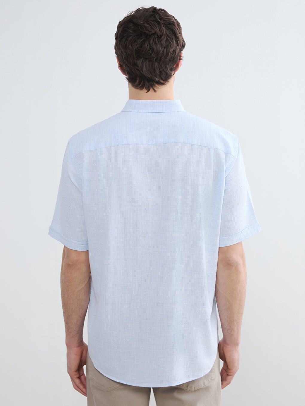 Mavi Regular Fit Kısa Kollu Armürlü Erkek Gömlek-3