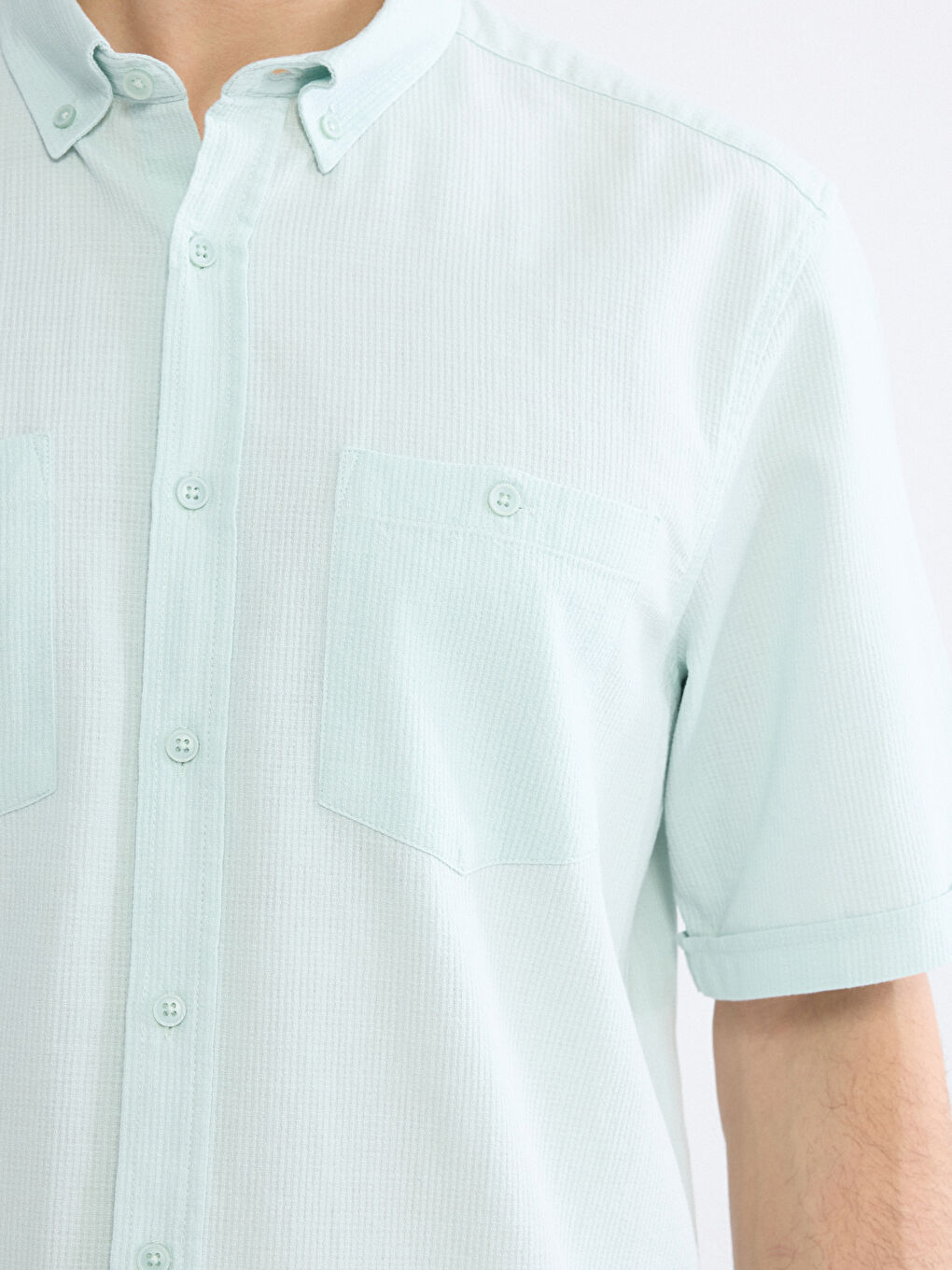 Turkuaz Regular Fit Armürlü Erkek Gömlek-2