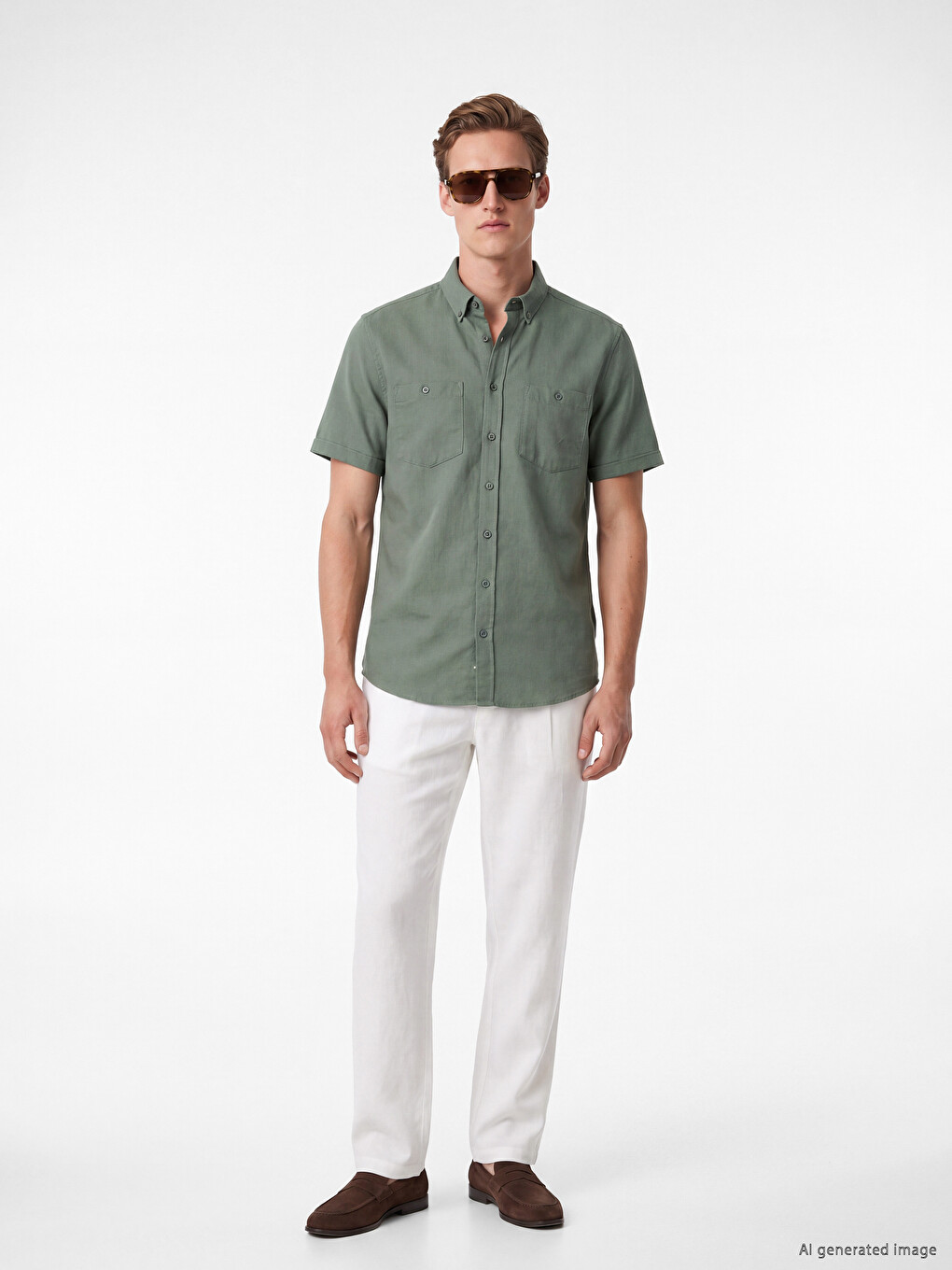 Regular Fit Dobby Shirt for Men-1