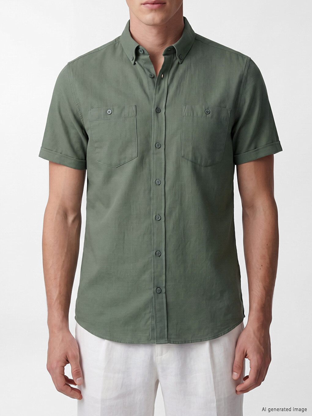 Regular Fit Dobby Shirt for Men-2