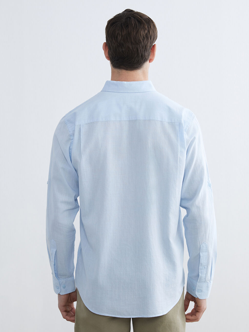 Mavi Regular Fit Keten Karışımlı Erkek Gömlek-3