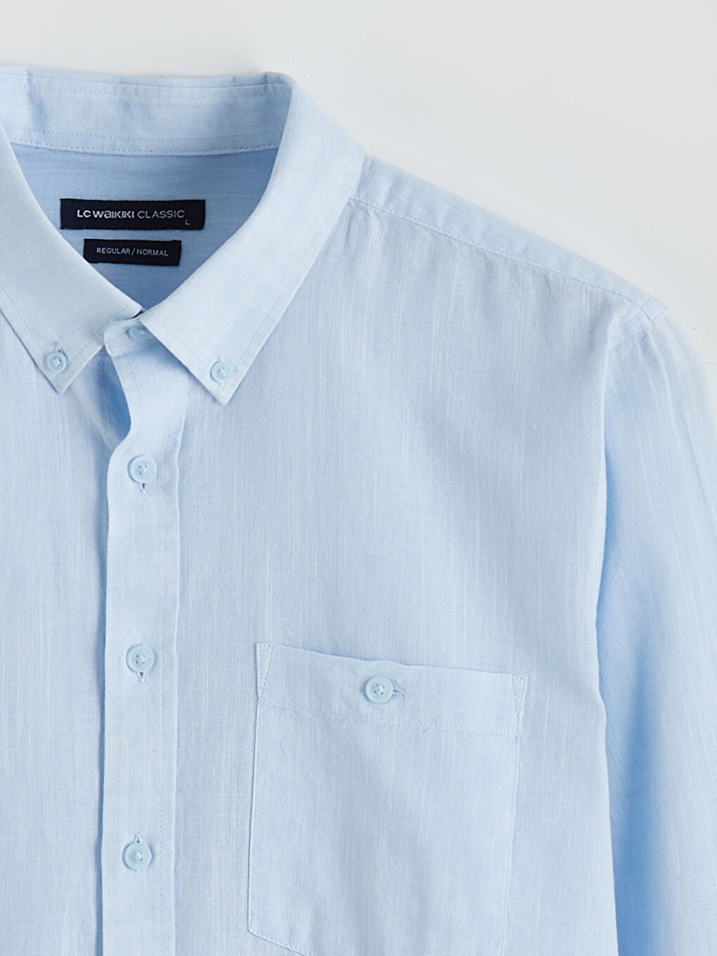 Mavi Regular Fit Keten Karışımlı Erkek Gömlek-5