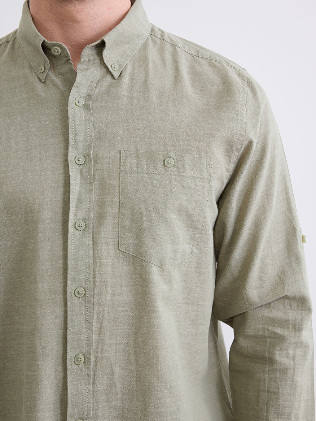 Тұрақты пішім зығыр қоспасы ерлер жейдесі-2