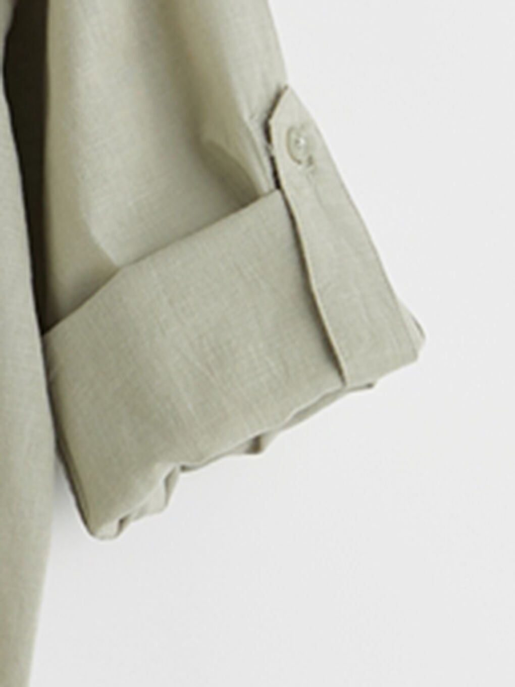 რეგულარული მორგება ლინენის ნაზავი მამაკაცის პერანგი-6