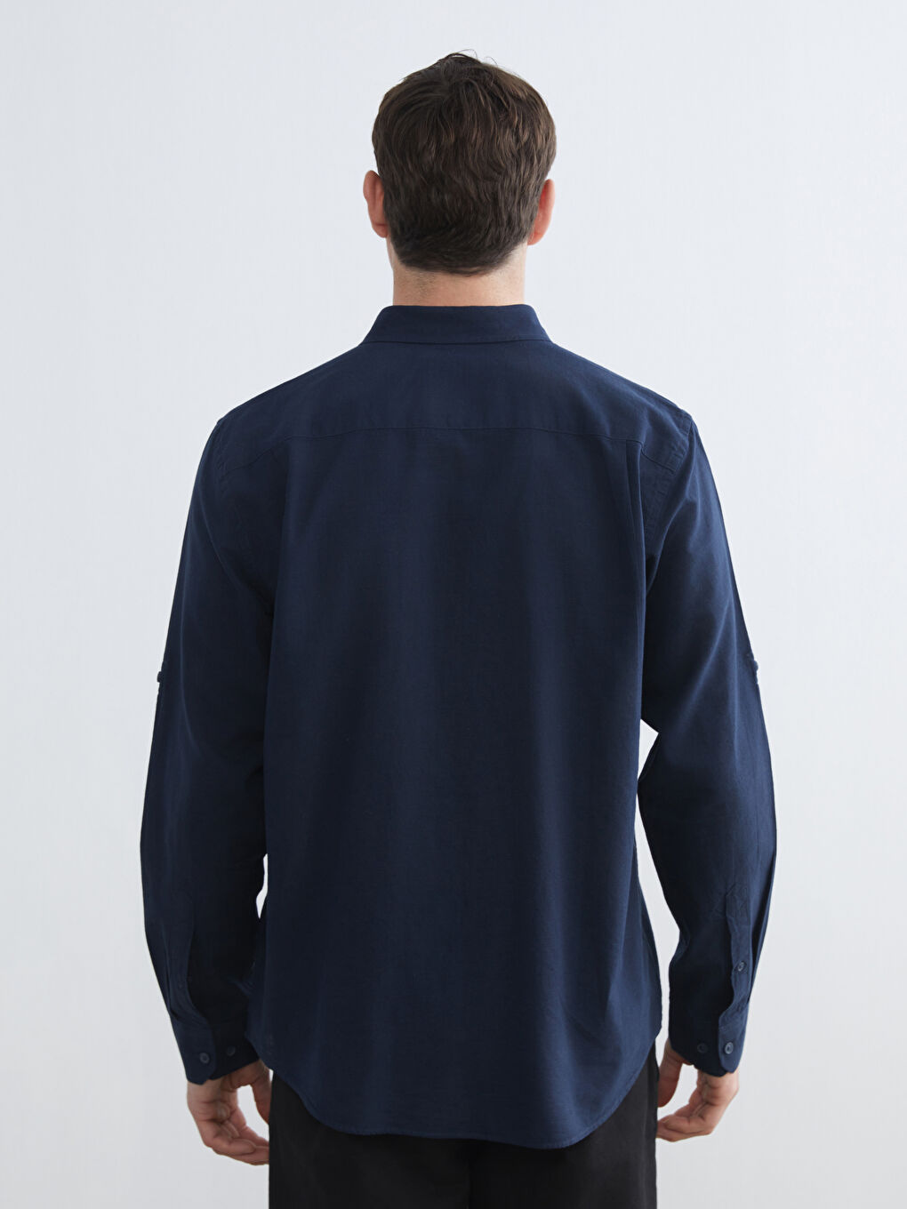 Men's Regular Fit Linen Blend Shirt-3