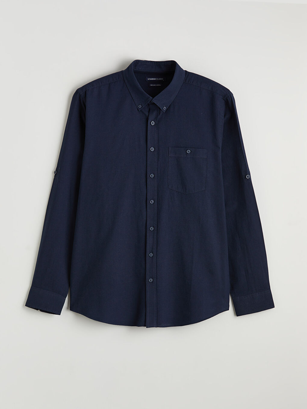 Men's Regular Fit Linen Blend Shirt-4