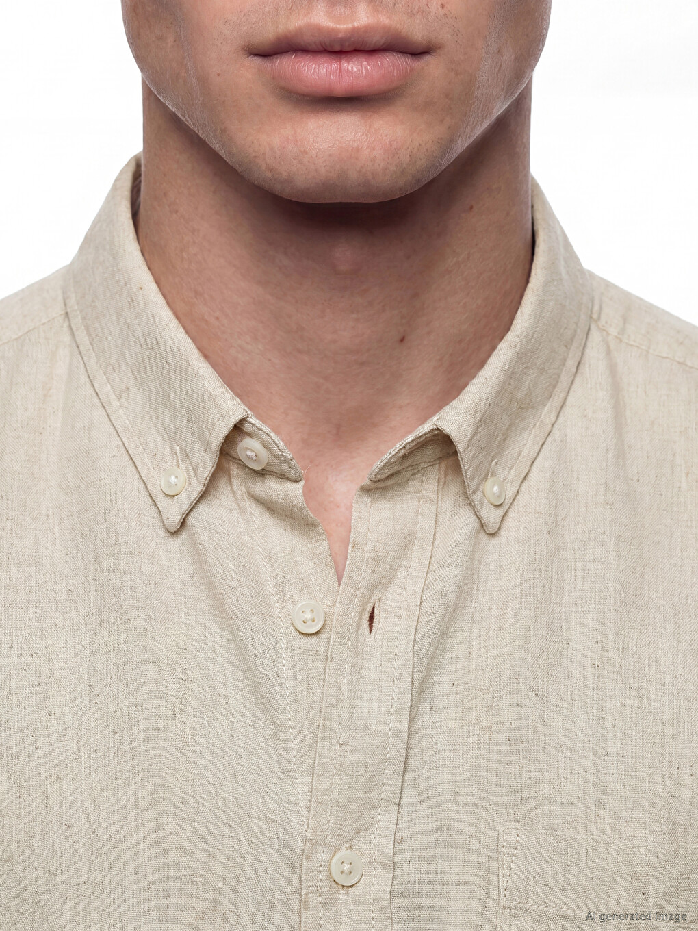 Regular Fit Linen Blend Men's Shirt-2