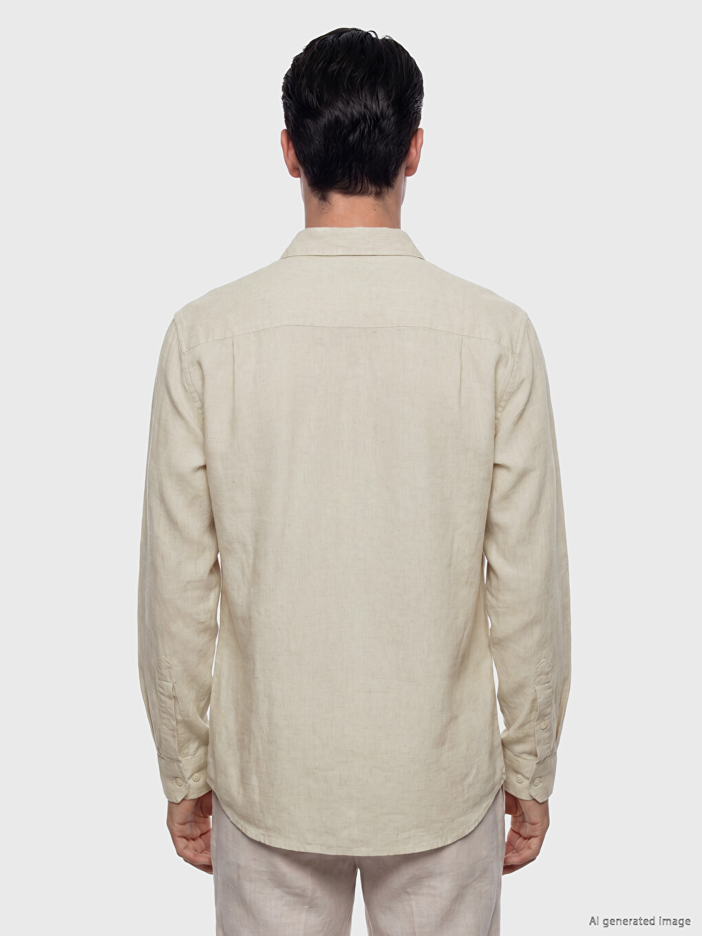 Regular Fit Linen Blend Men's Shirt-3