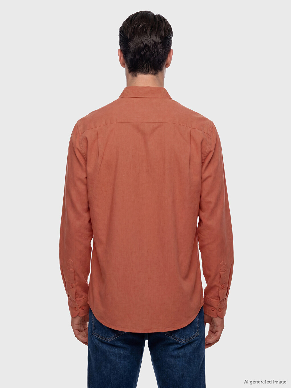 Regular Fit Linen Blend Men's Shirt-3