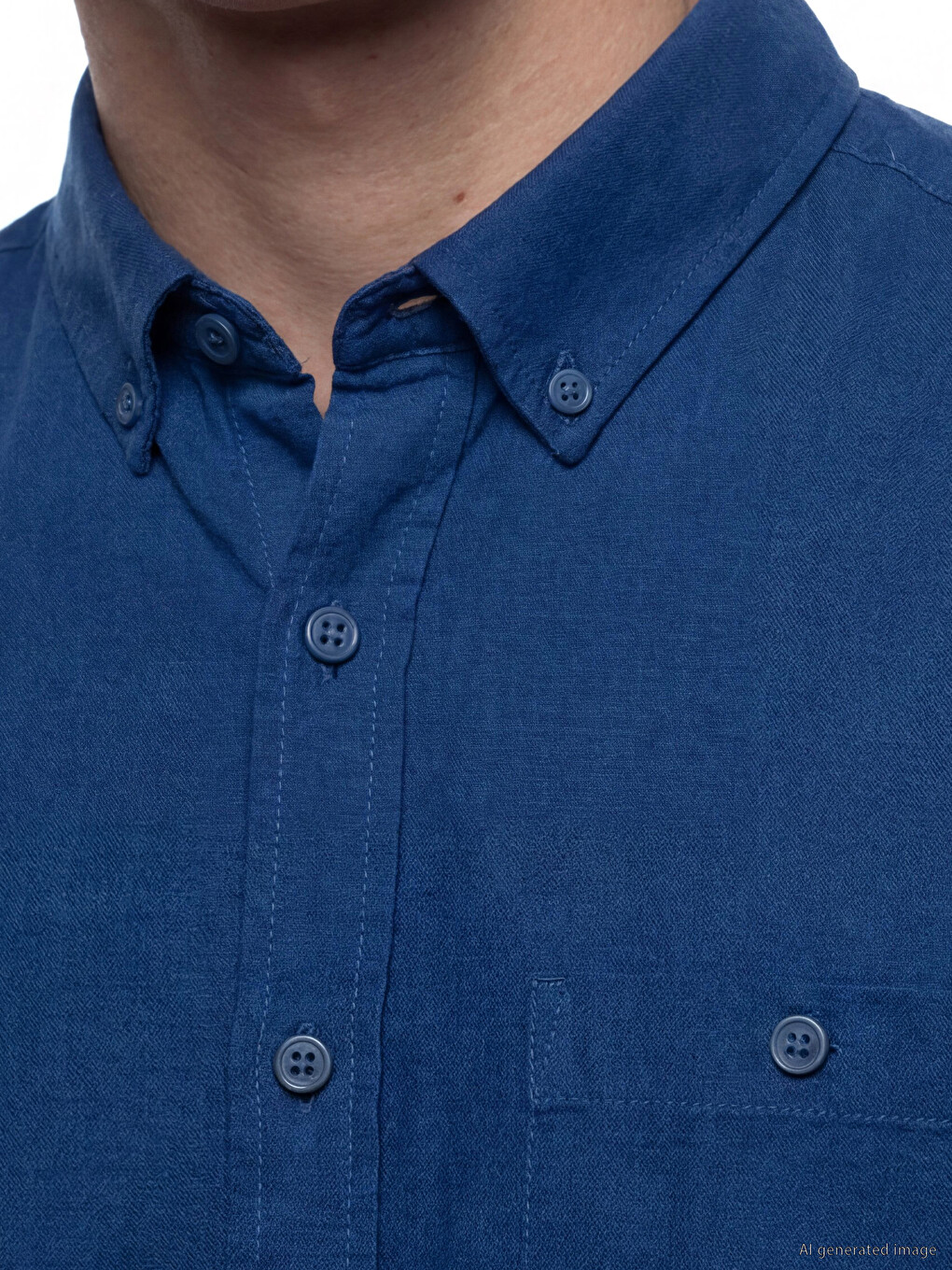 Regular Fit Linen Blend Men's Shirt-2