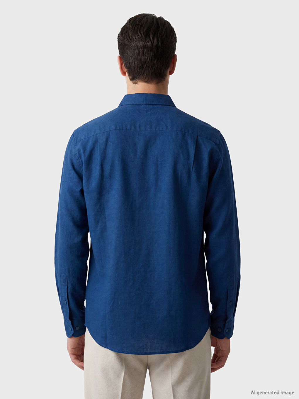 Regular Fit Linen Blend Men's Shirt-3