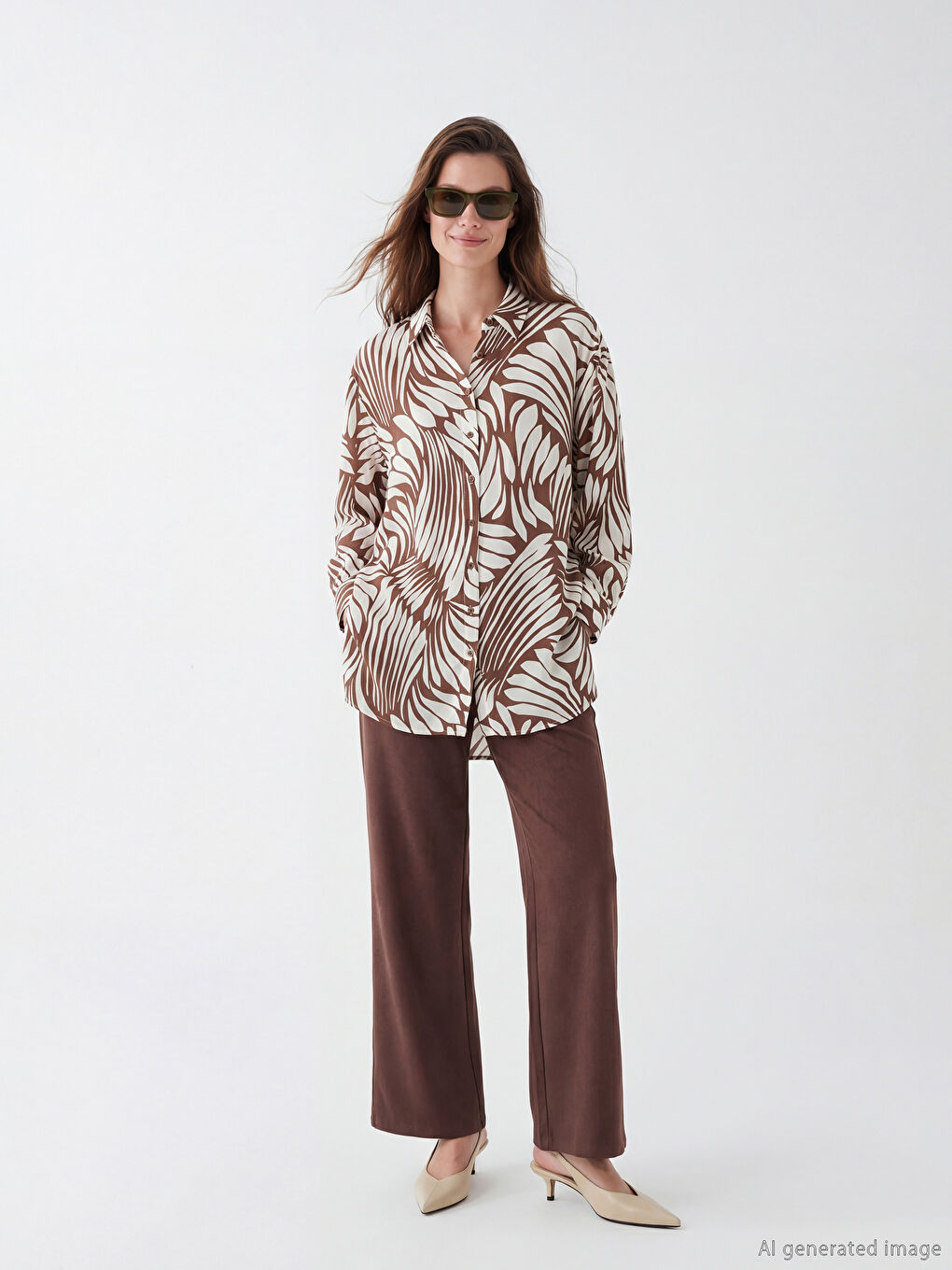 Patterned Women's Tunic Shirt-1