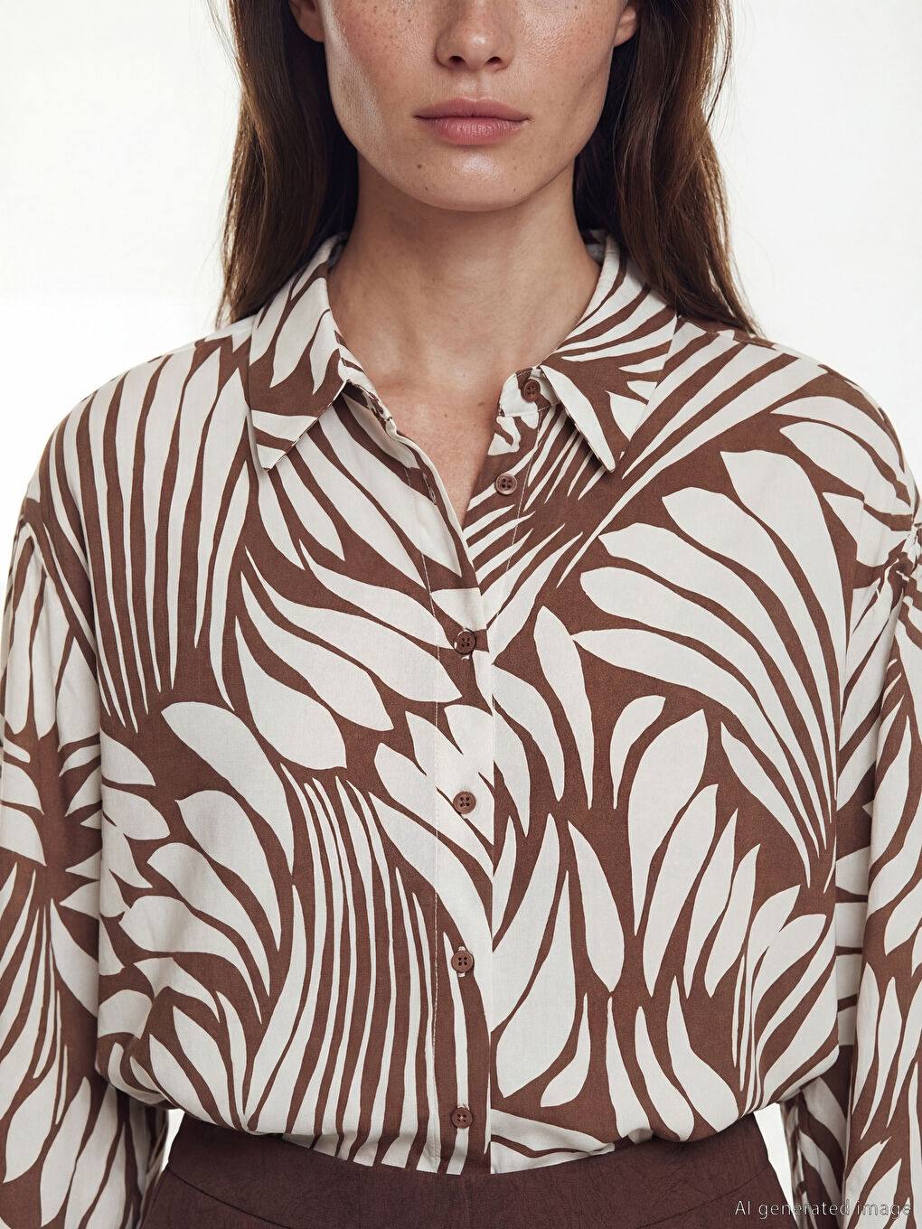 Patterned Women's Tunic Shirt-2