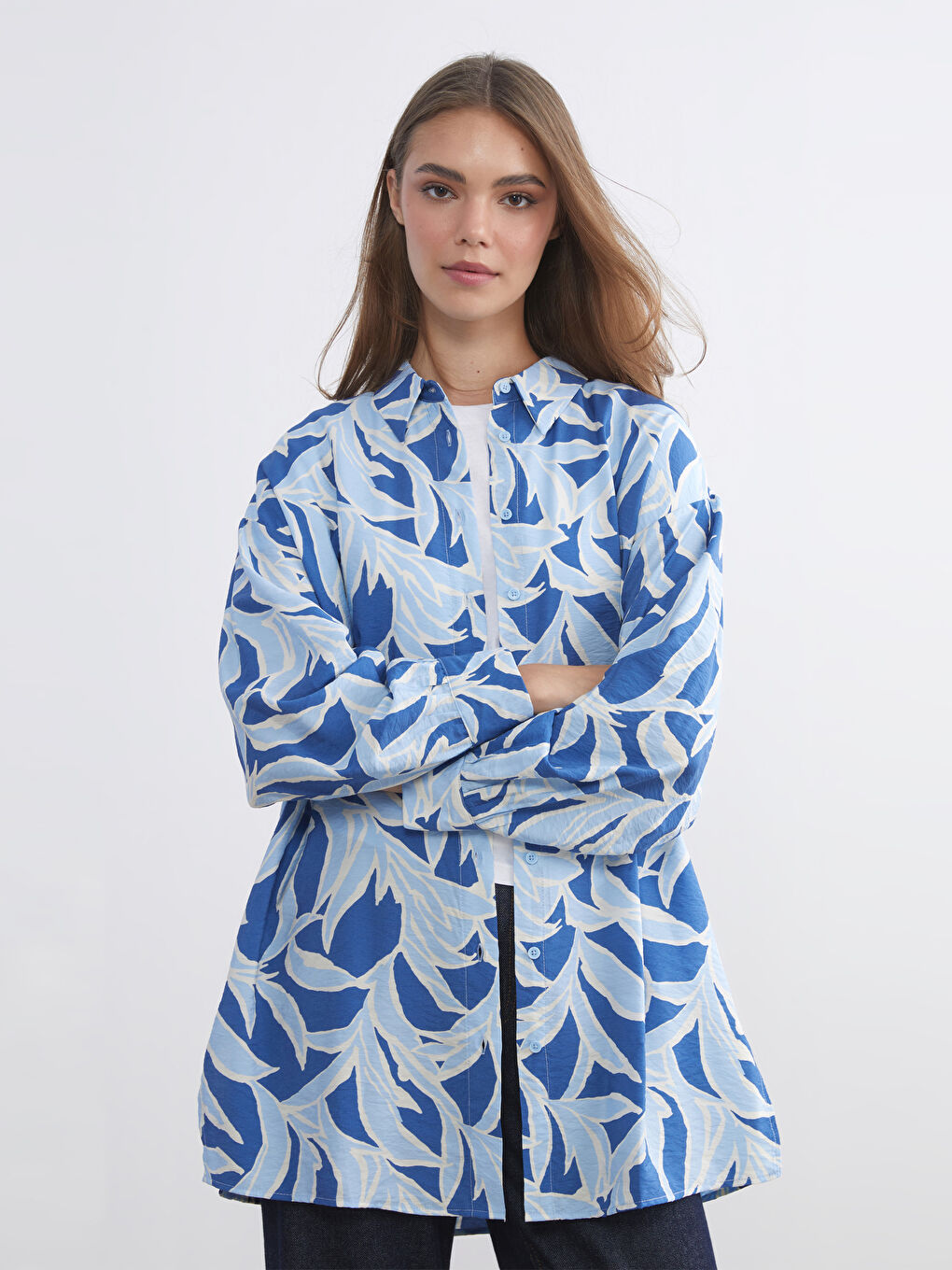 Patterned Women's Tunic Shirt