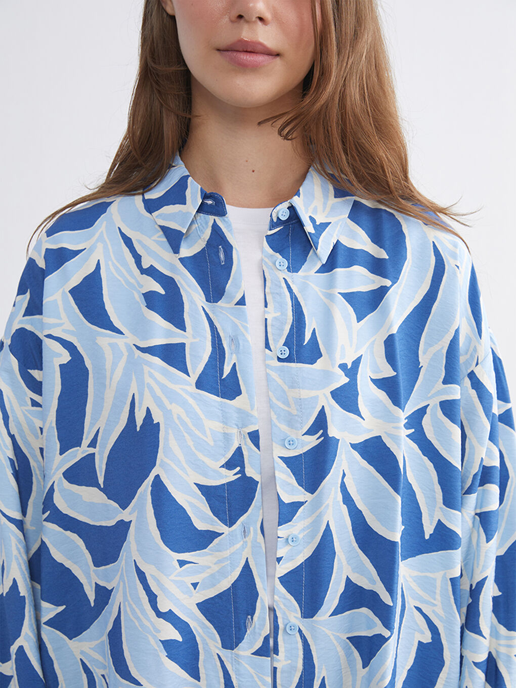 Patterned Women's Tunic Shirt-2