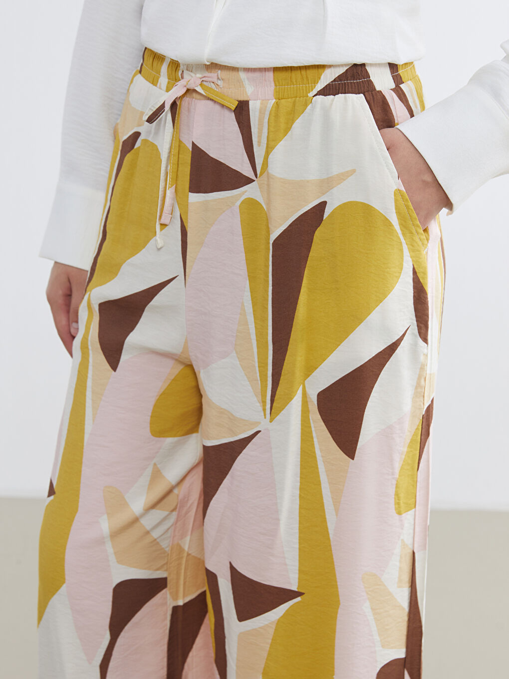 Женщины Разноцветный Брюки-2