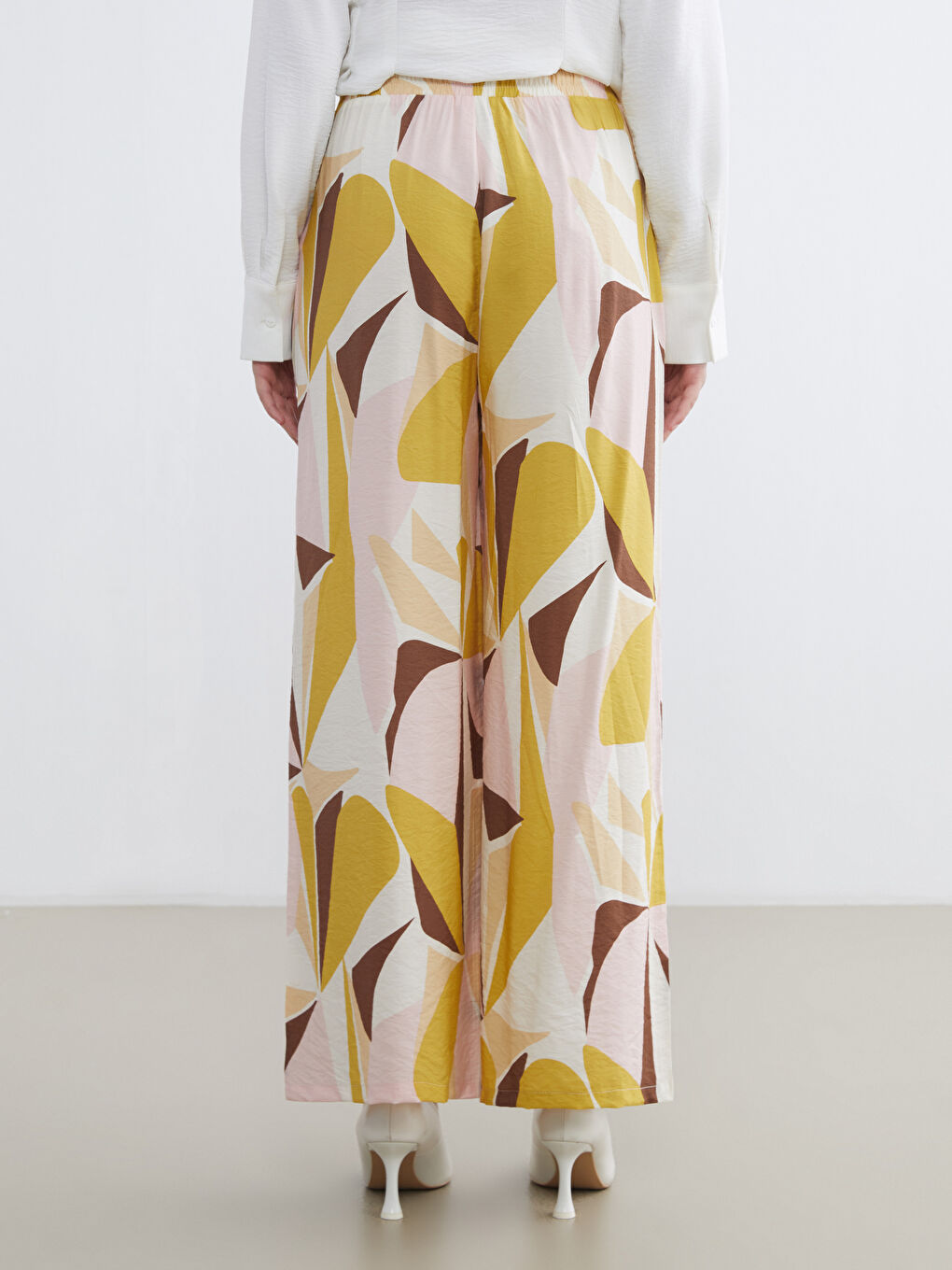 Женщины Разноцветный Брюки-3