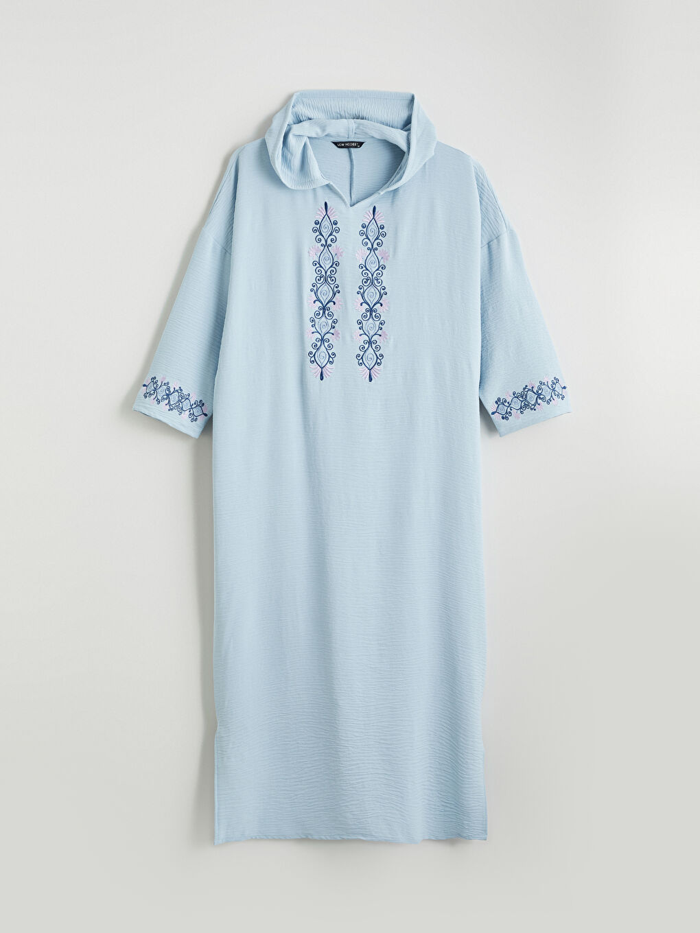 Hooded Embroidered Oversize Dress-4