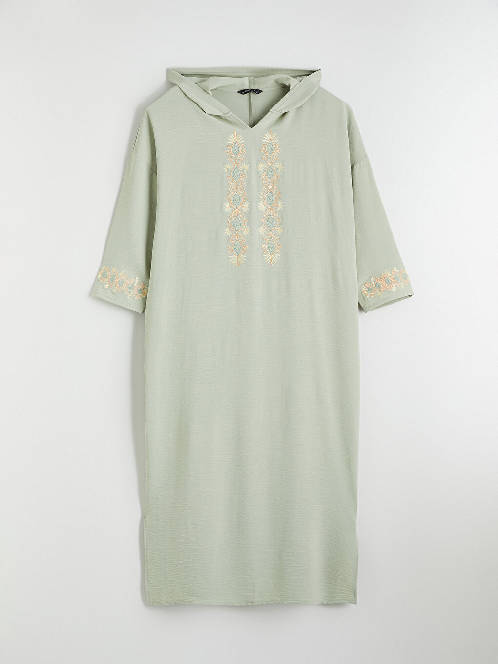 Hooded Embroidered Oversize Dress-4