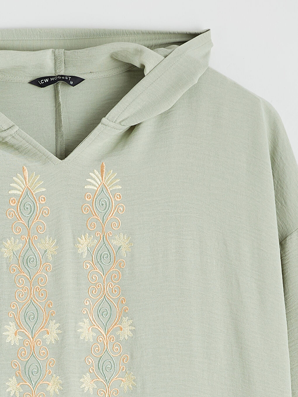 Hooded Embroidered Oversize Dress-5