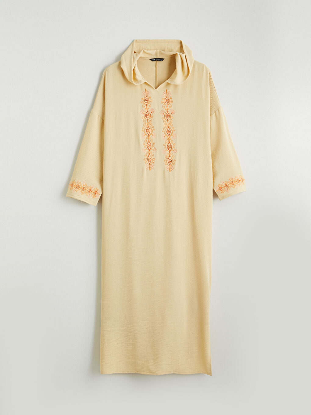 Hooded Embroidered Oversize Dress-4