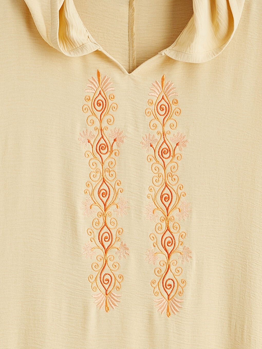 Hooded Embroidered Oversize Dress-5