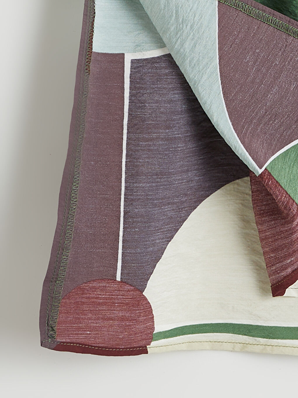 V-Neck Patterned Oversized Blouse-5