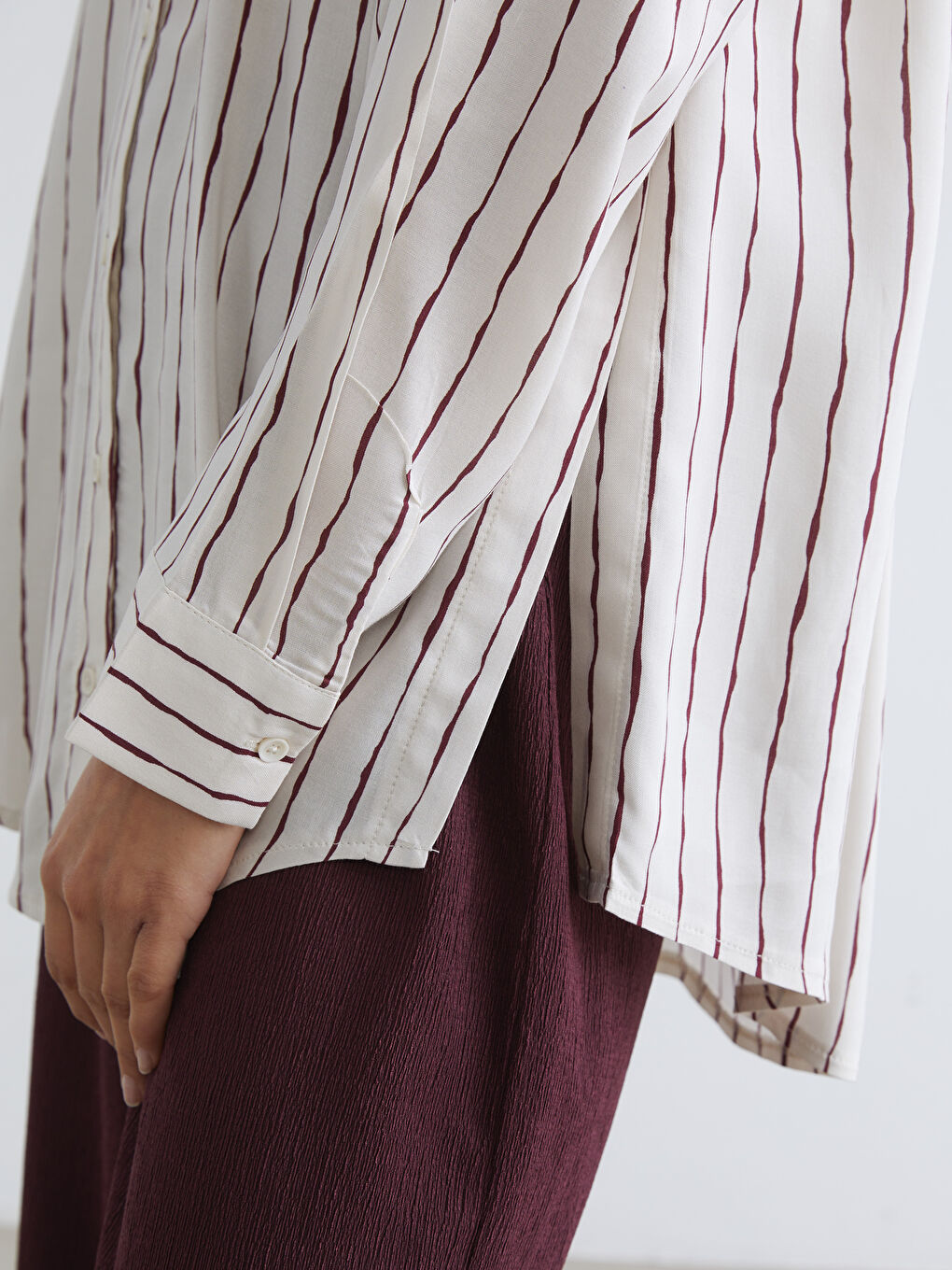 Striped Oversized Women's Shirt Tunic-2