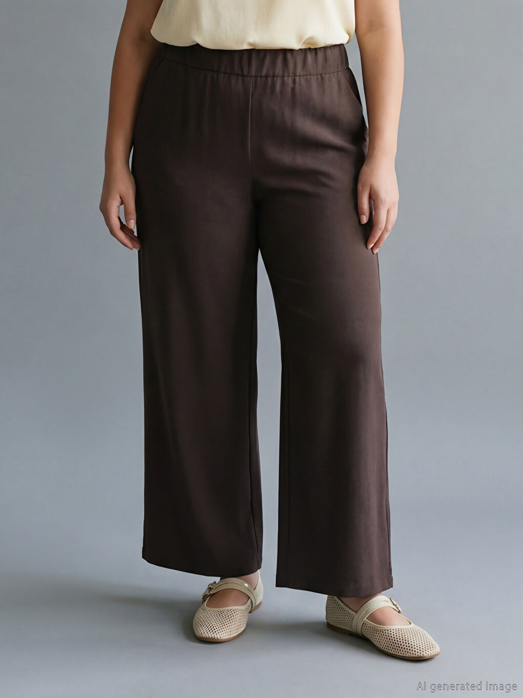 Woman BROWN Trousers-1