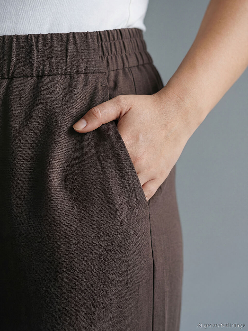 Woman BROWN Trousers-2