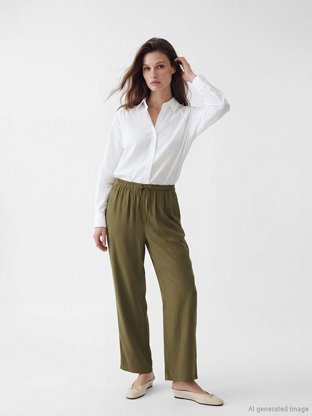 Elastic Waist Women's Trousers