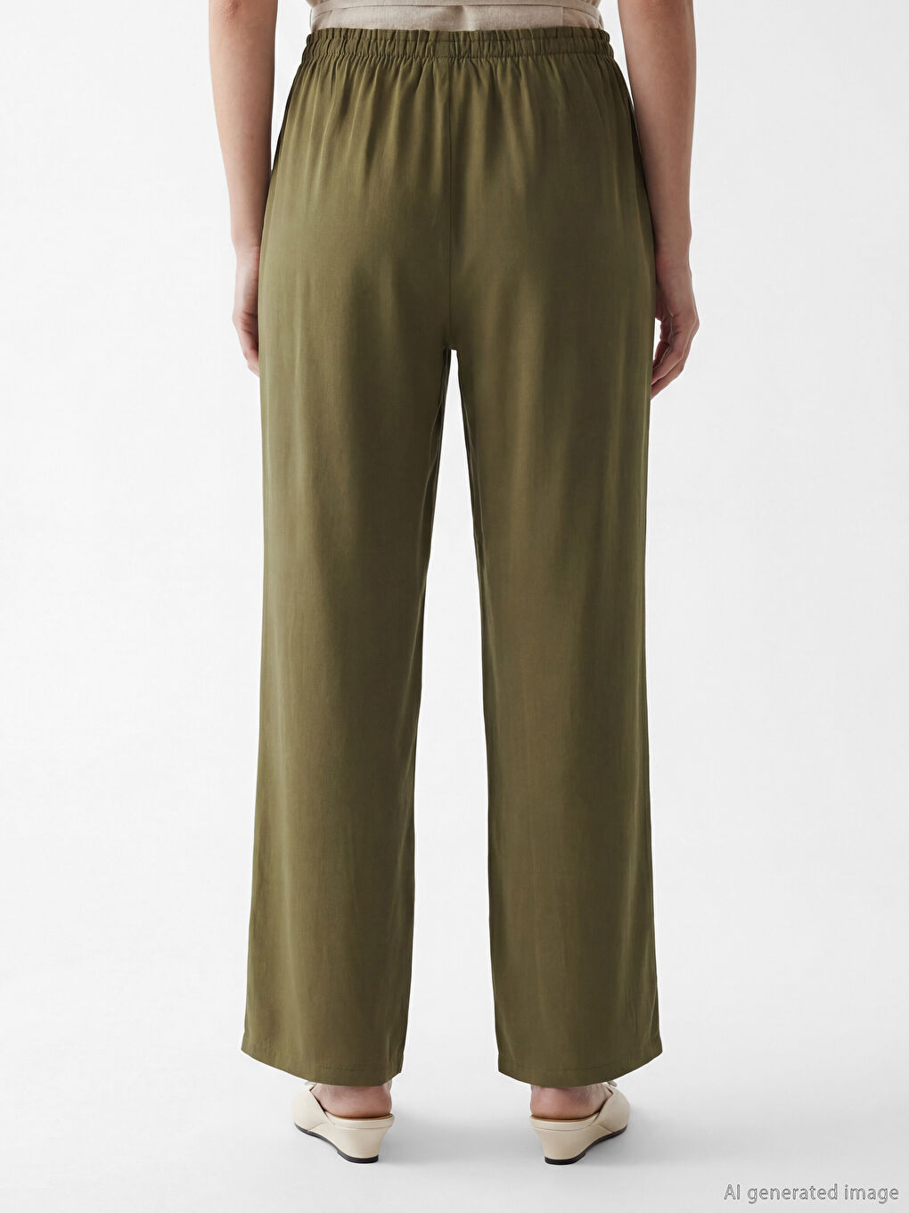 Elastic Waist Women's Trousers-3