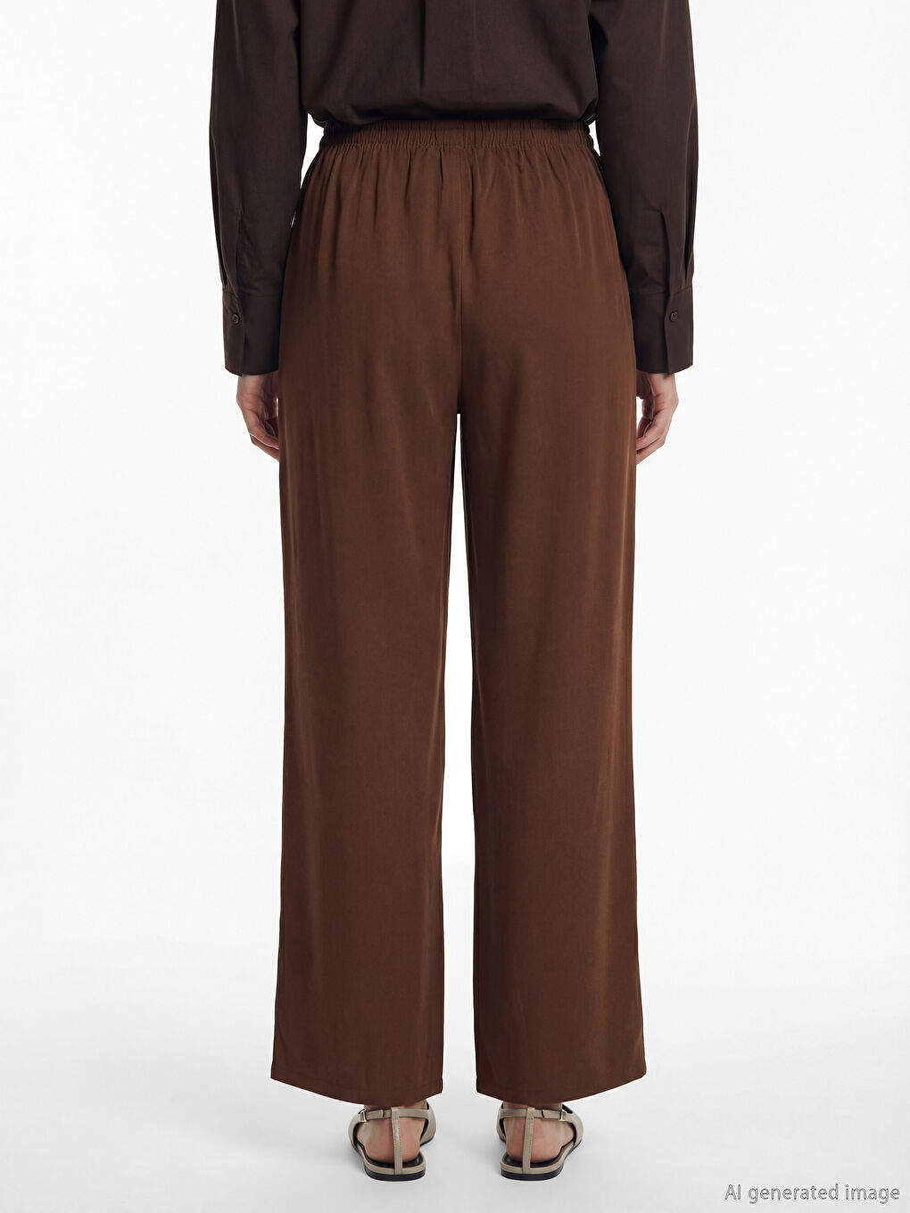 Elastic Waist Women's Trousers-3