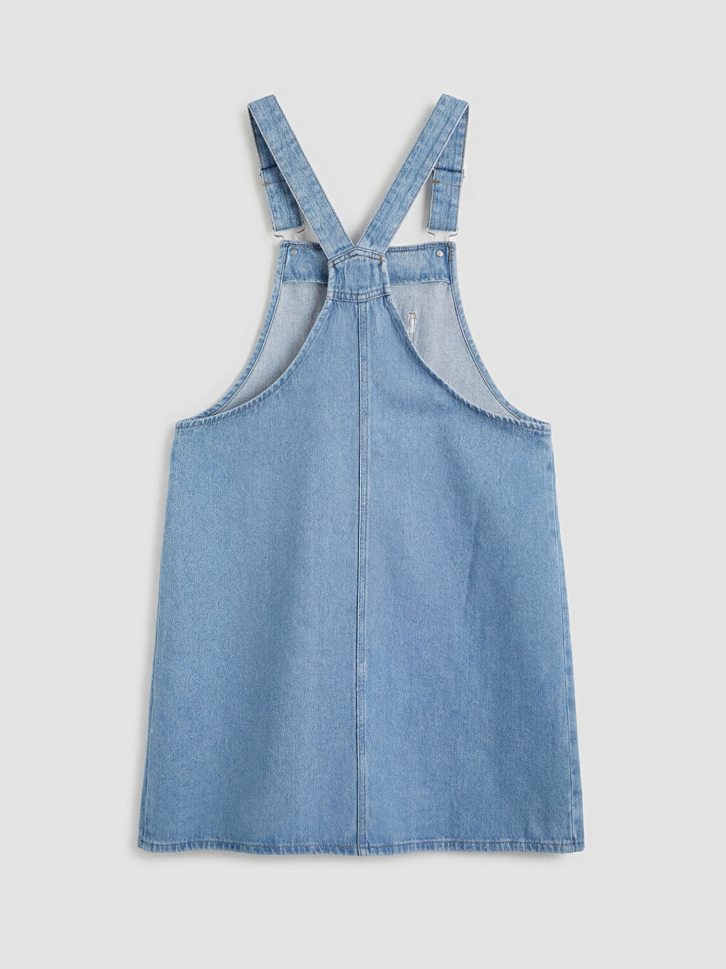 Square Neck Women's Jean Dungarees-4