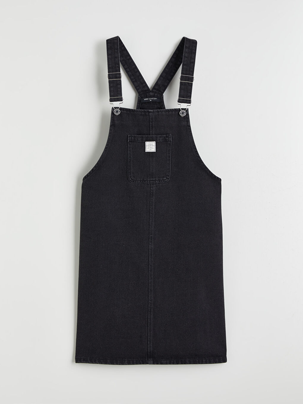 Square Neck Women's Denim Overalls-4