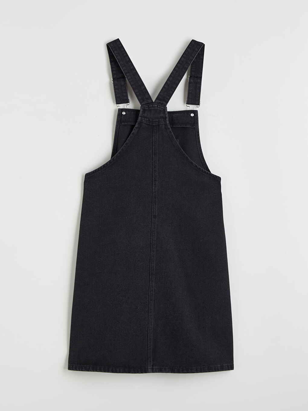 Square Neck Women's Denim Overalls-5