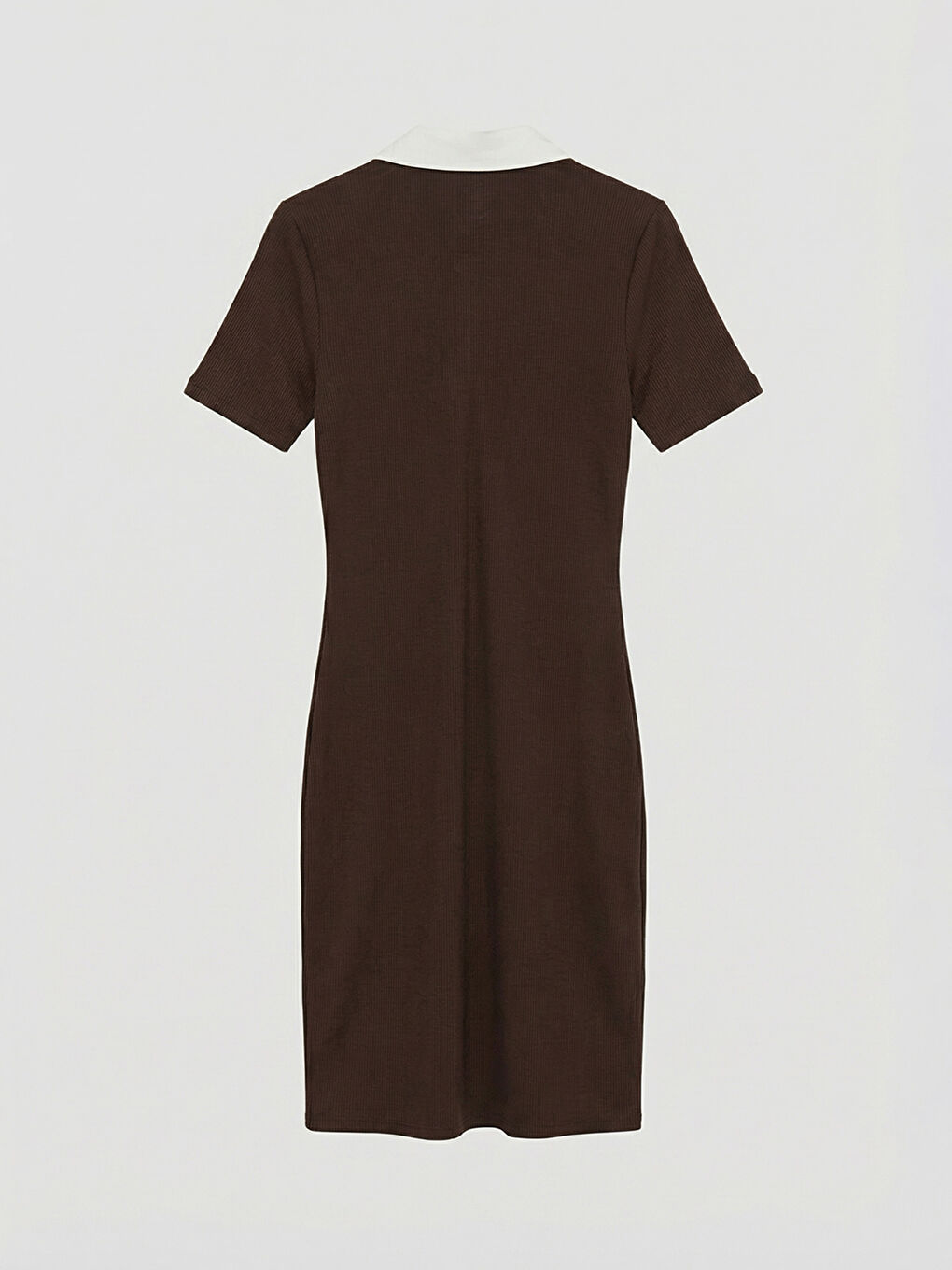 Collared Ribbed Dress-5
