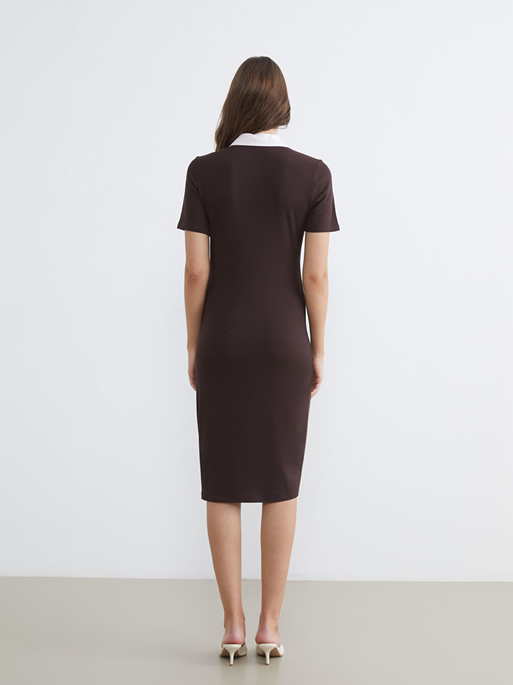 Collared Ribbed Dress-3