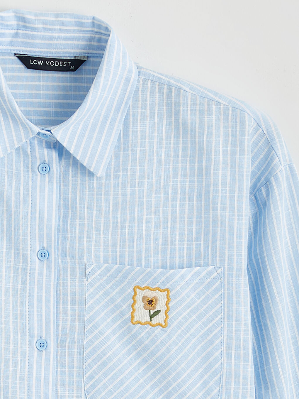 Striped Oversized Poplin Women's Shirt Tunic-5