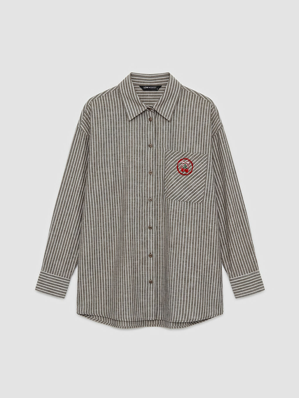 تونيك قميص بني امرأة