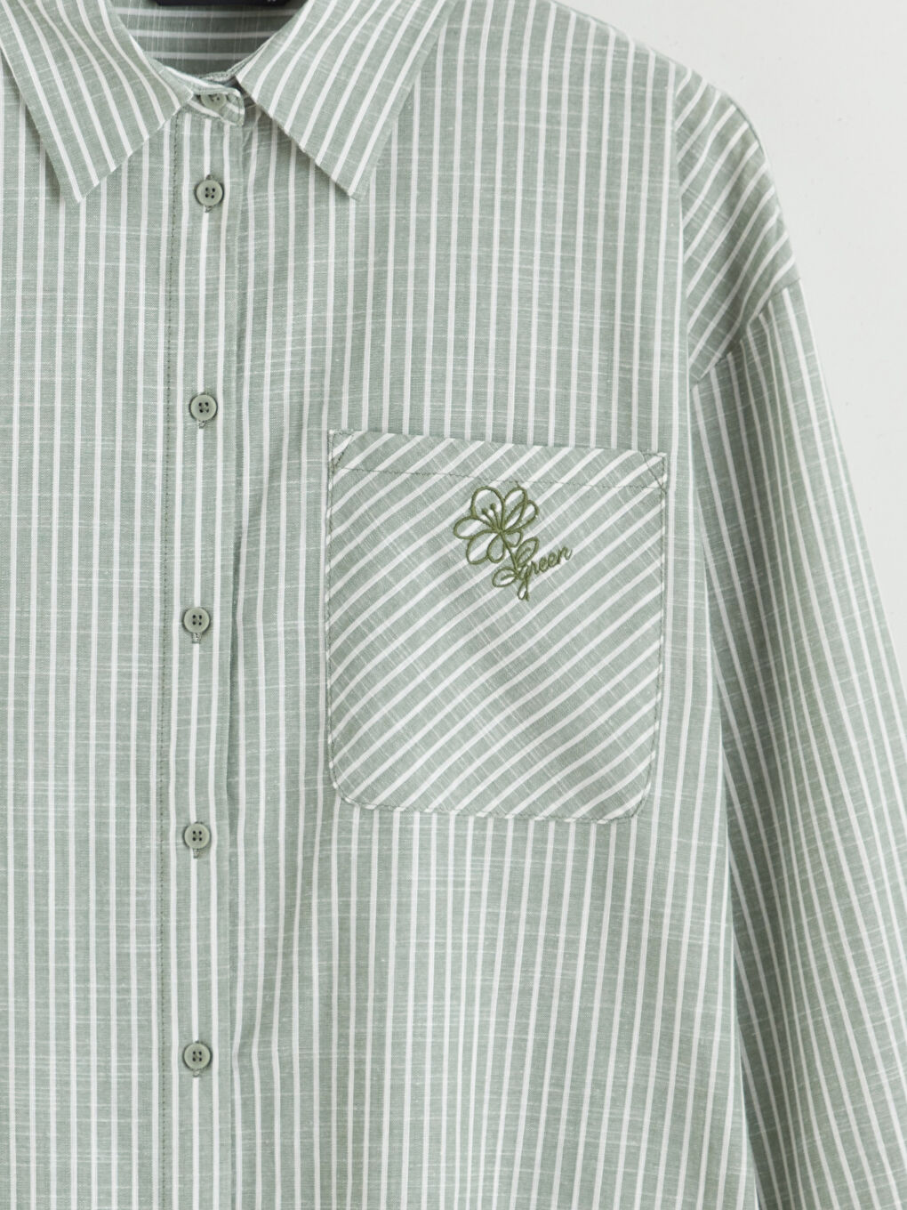 Striped Oversized Poplin Women's Shirt Tunic-5